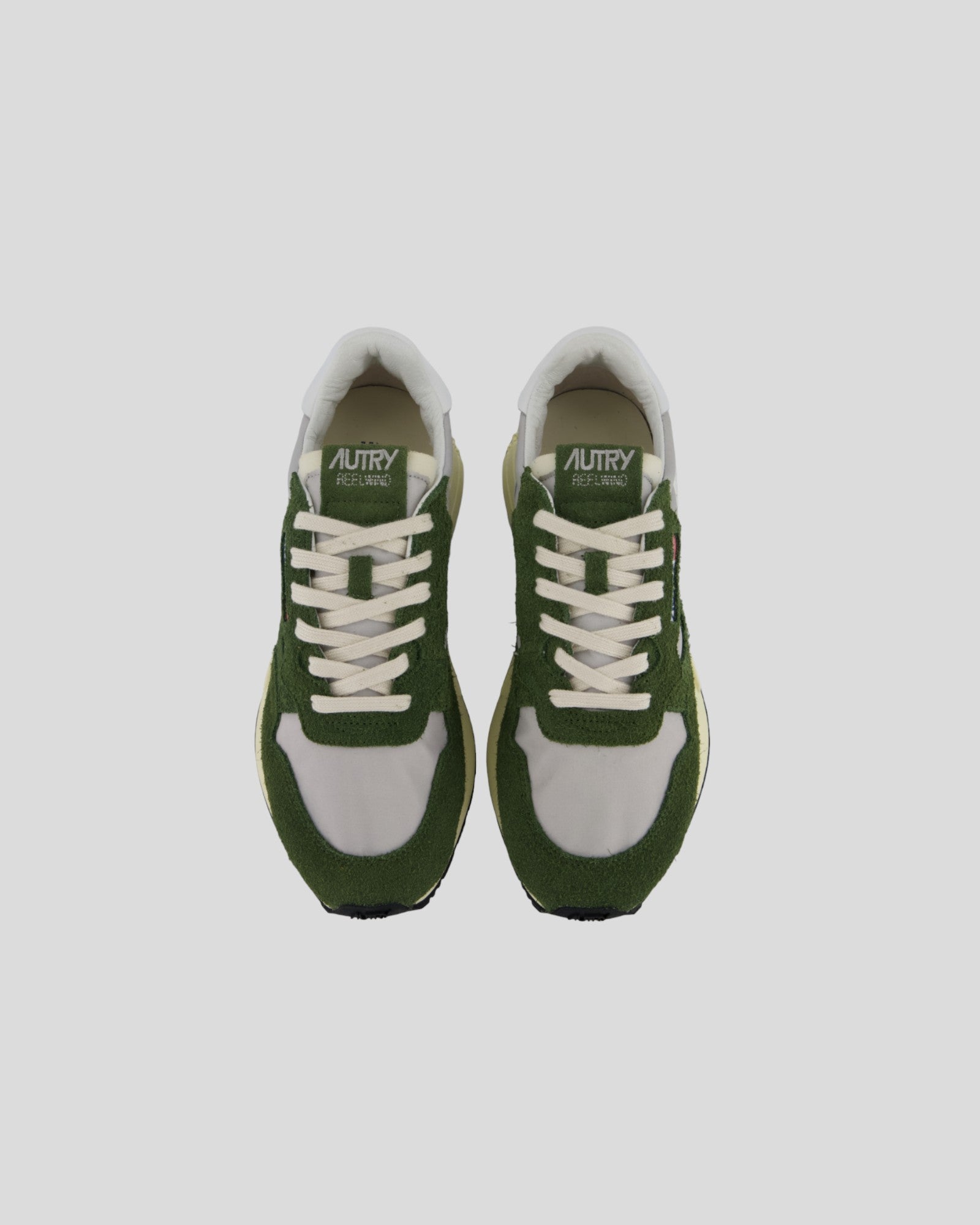 Autry || Reelwind Low - Daim Nylon Vert/ Blanc - W' Autry