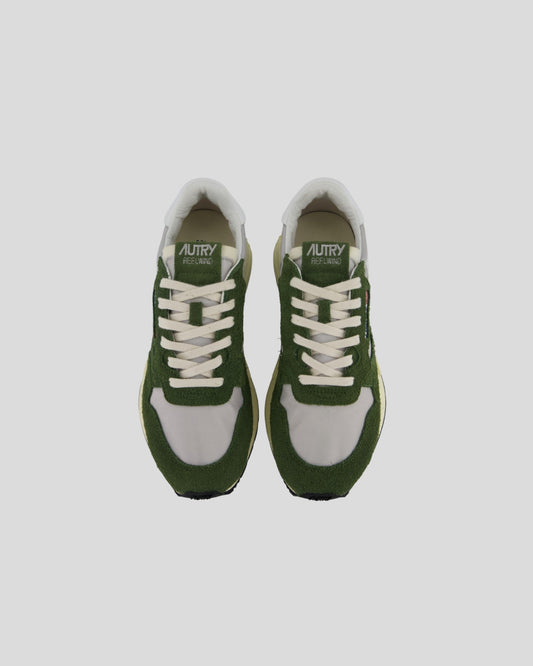 Autry || Reelwind Low - Daim Nylon Vert/ Blanc - W' Autry