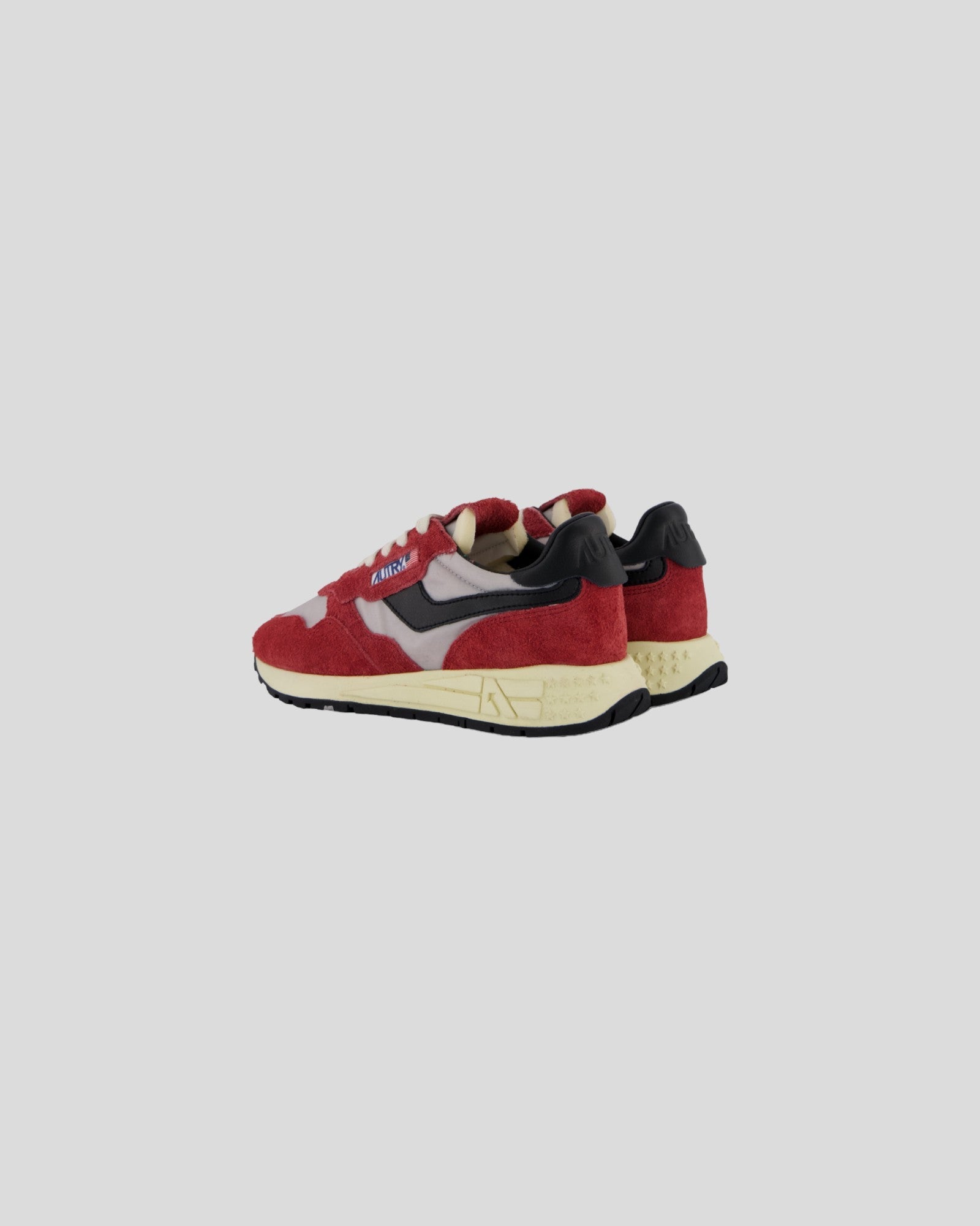 Autry || Reelwind Low - Daim/ Nylon Rouge et Noir - W' Autry