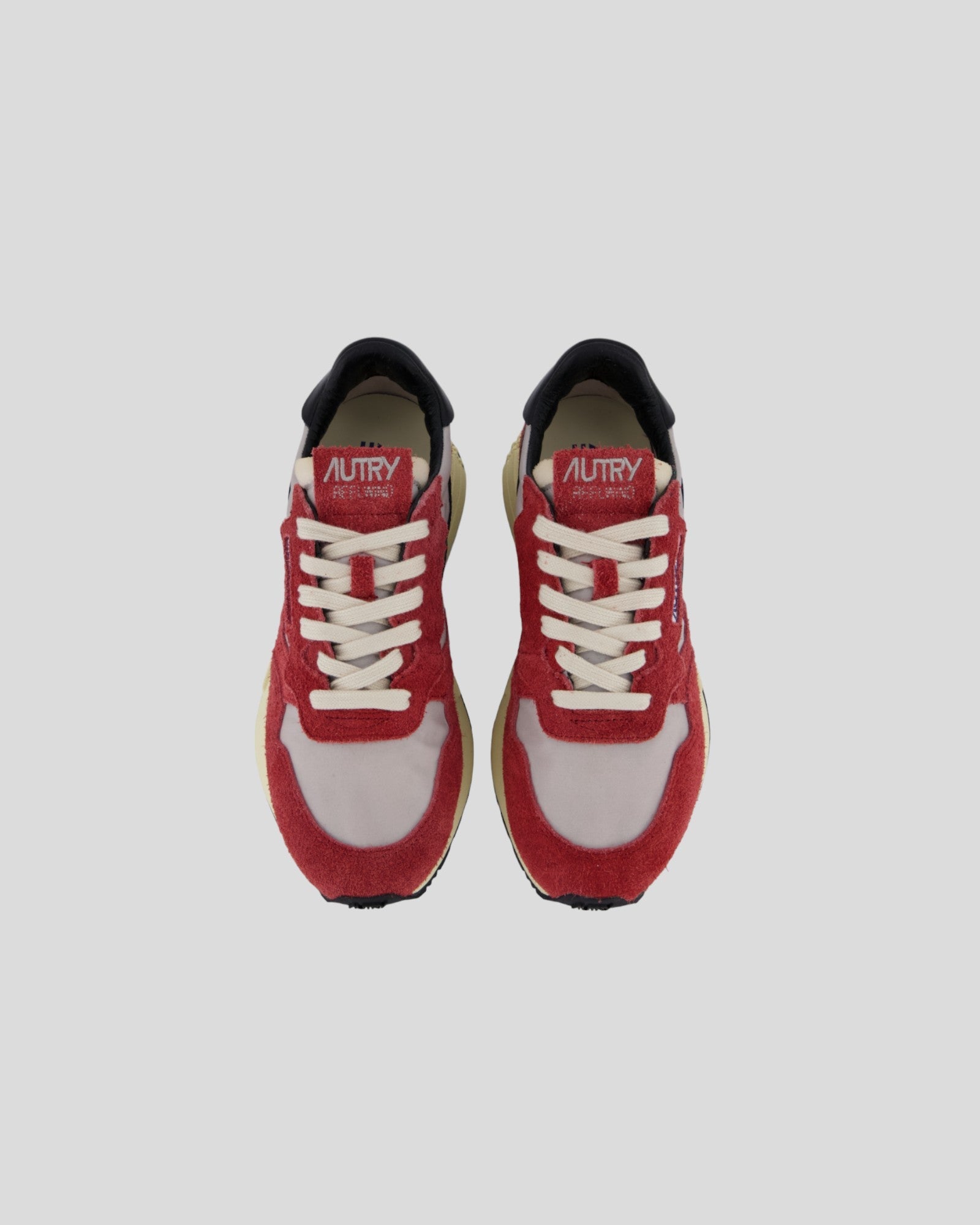 Autry || Reelwind Low - Daim/ Nylon Rouge et Noir - W' Autry
