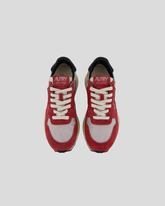 Autry || Reelwind Low - Daim/ Nylon Rouge et Noir - W' Autry