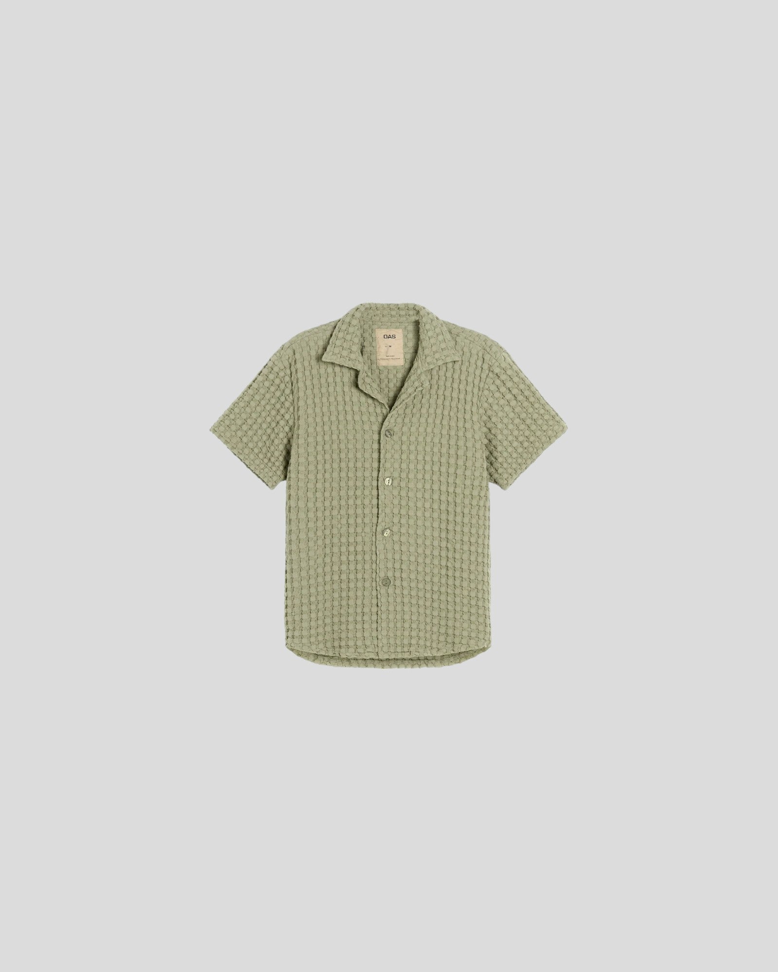 OAS || Dusty Green Cuba Waffle Shirt OAS Compagny