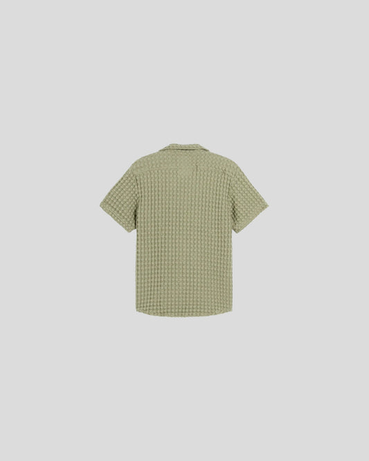 OAS || Dusty Green Cuba Waffle Shirt OAS Compagny