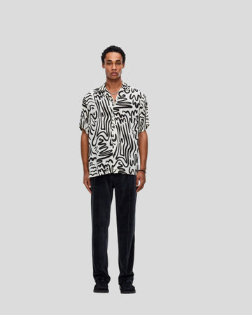 OAS || Aerosol Viscose Shirt - Black/ White OAS Compagny