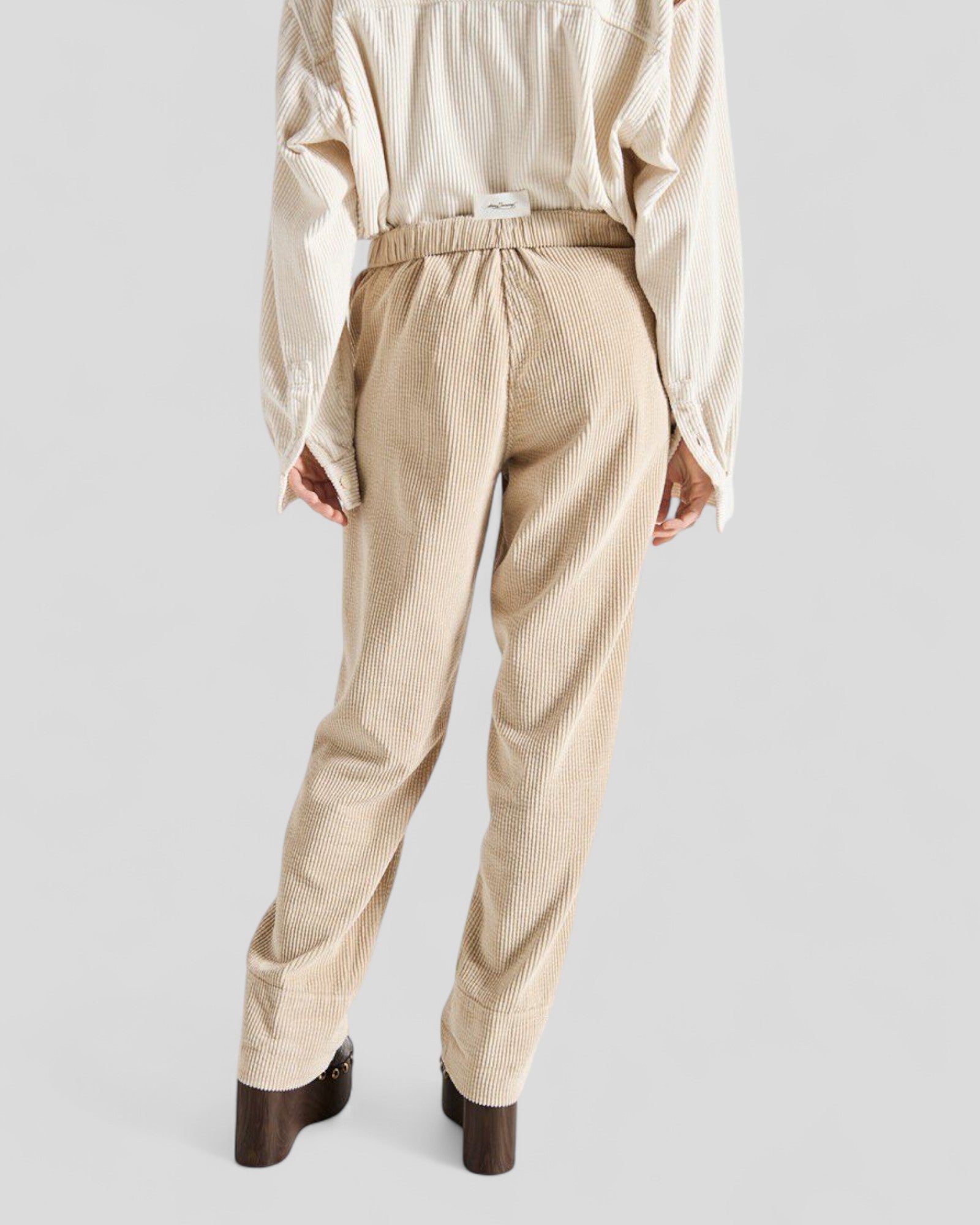 American Vintage || W Pantalon Padow - Mastic American Vintage