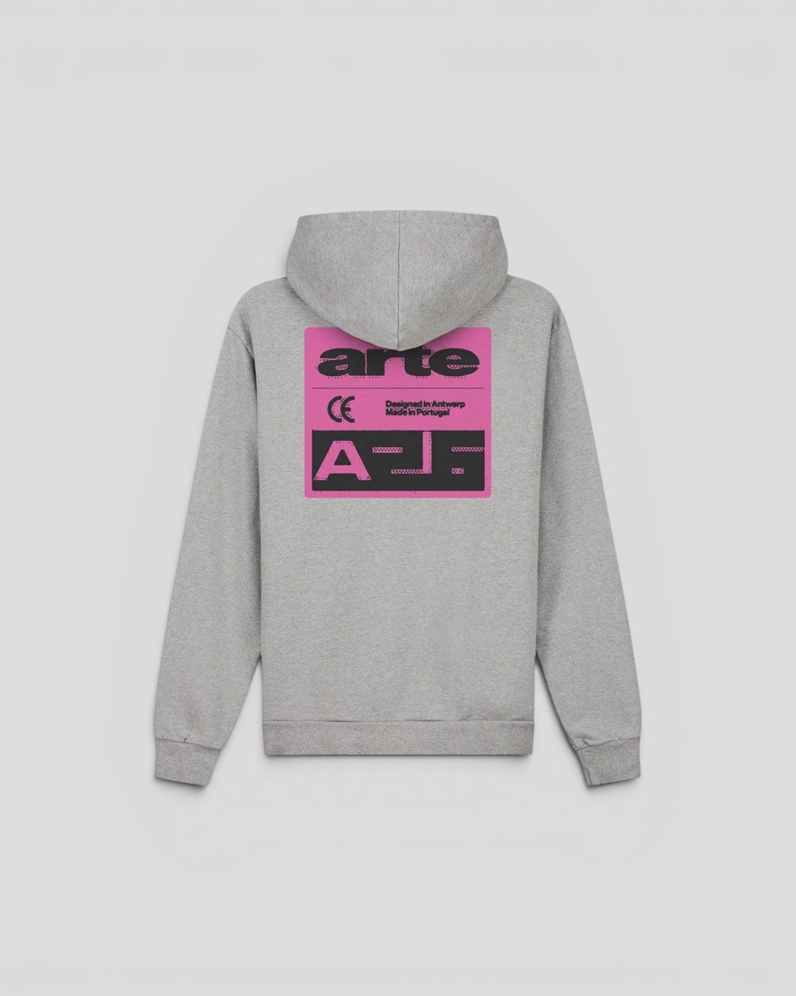 Arte || PInk Serial Hoodie - Grey - M' Arte