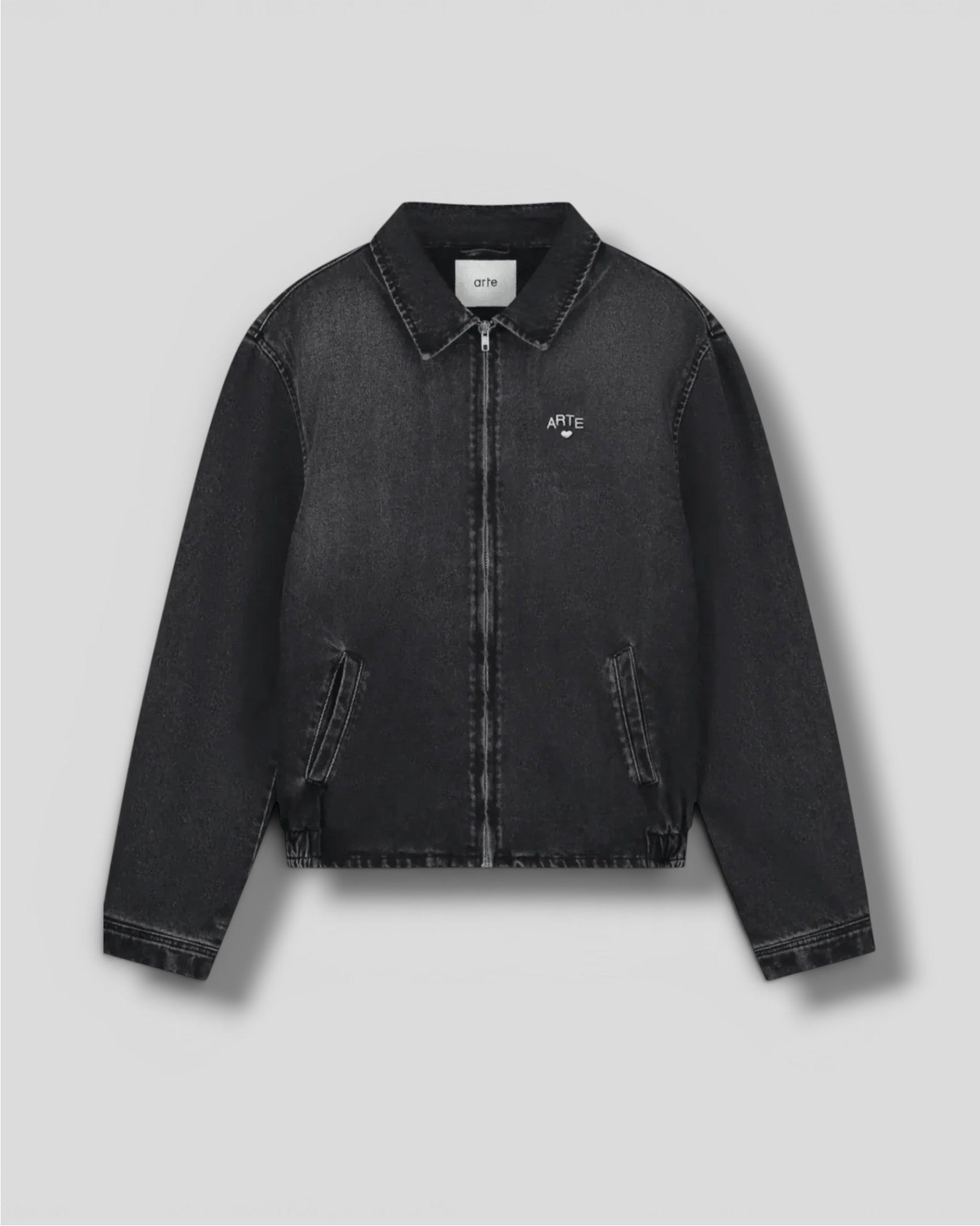 Arte || Washed Denim Classic Jacket - Black - M' Arte