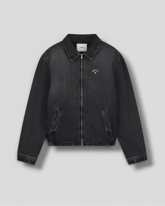 Arte || Washed Denim Classic Jacket - Black - M' Arte