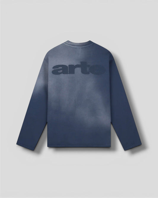 Arte || Stencil Sunfade Longsleeve - Navy - M' Arte