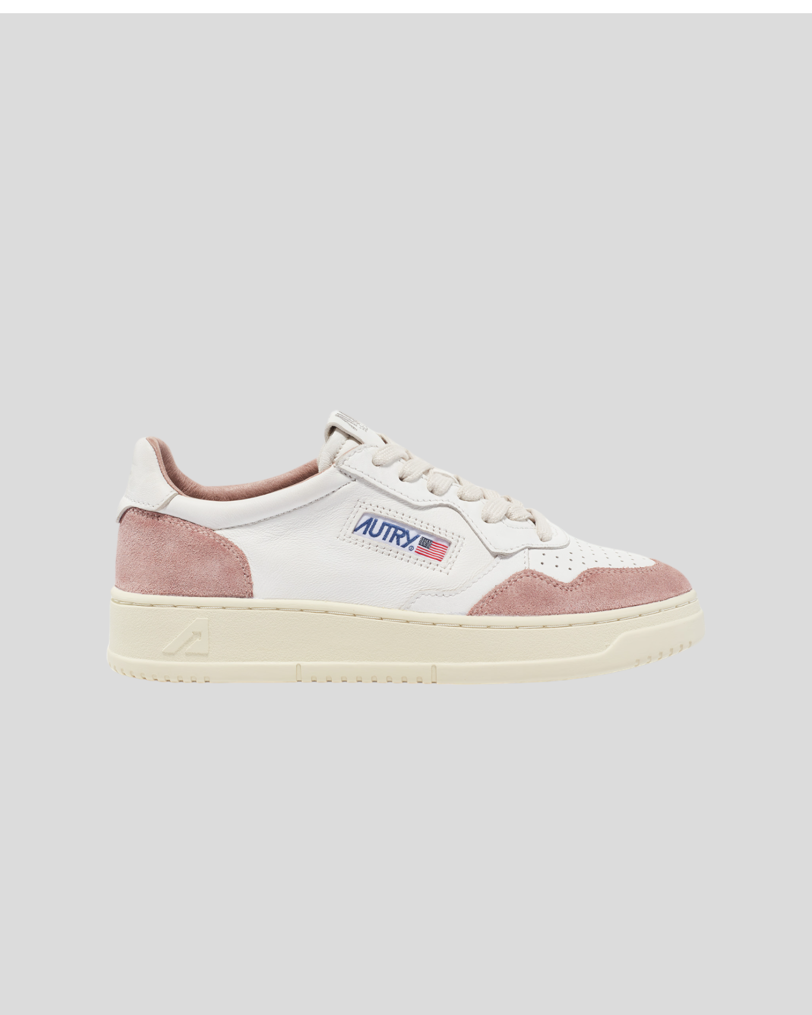 Autry || Medalist - GS28 - Goat/ Suede Wht/ Nude Autry