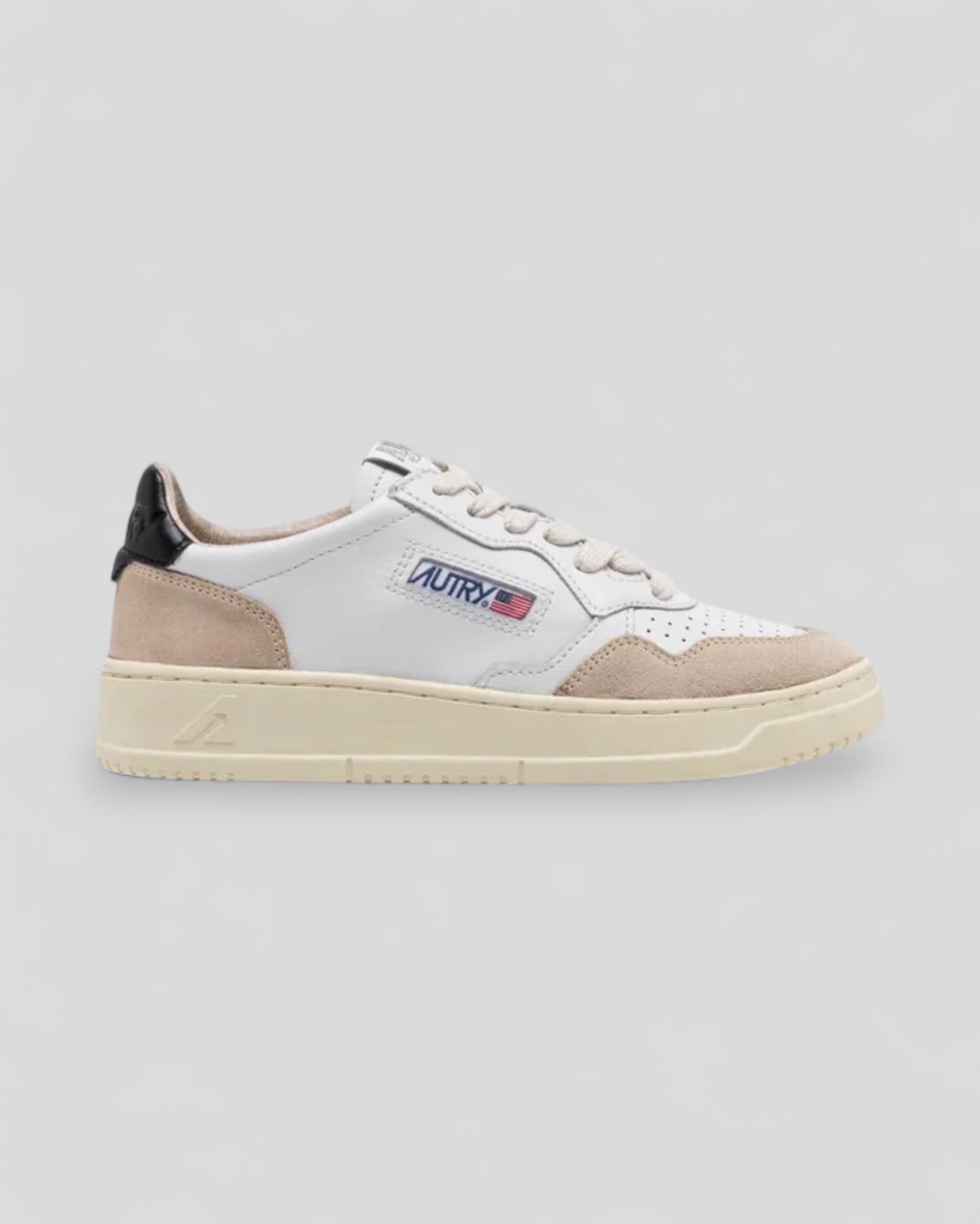 Autry || Medalist LS21 - Leat/Suede Wht/Black - M’ Autry