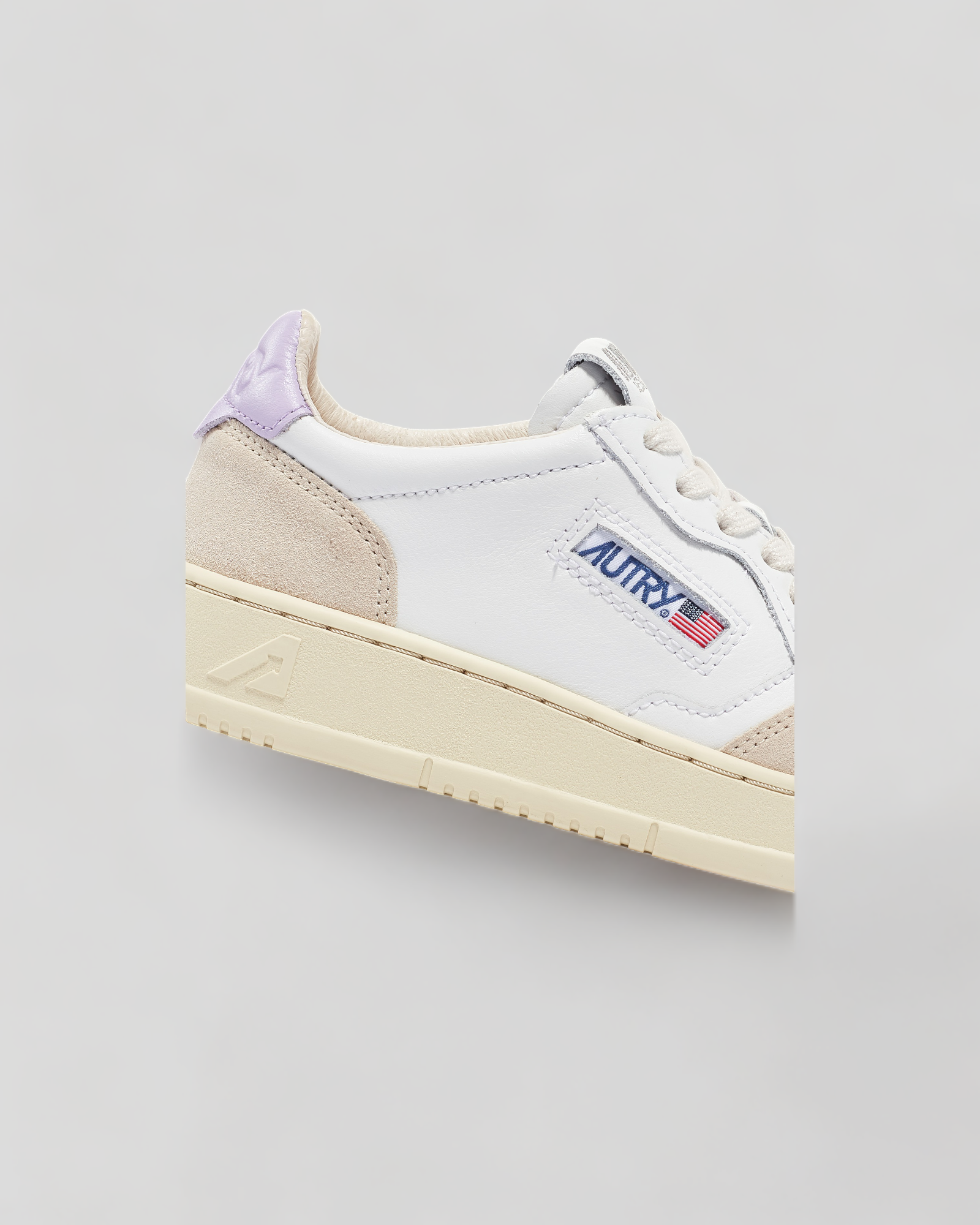 Autry || Medalist - LS68 - Leat/ Suede White/ Lilac Autry