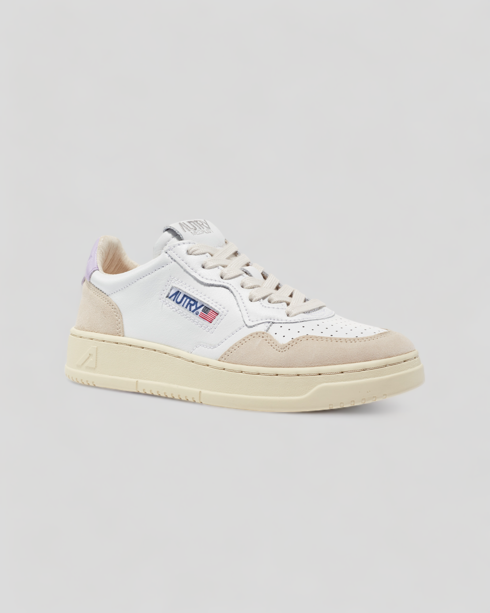 Autry || Medalist - LS68 - Leat/ Suede White/ Lilac Autry