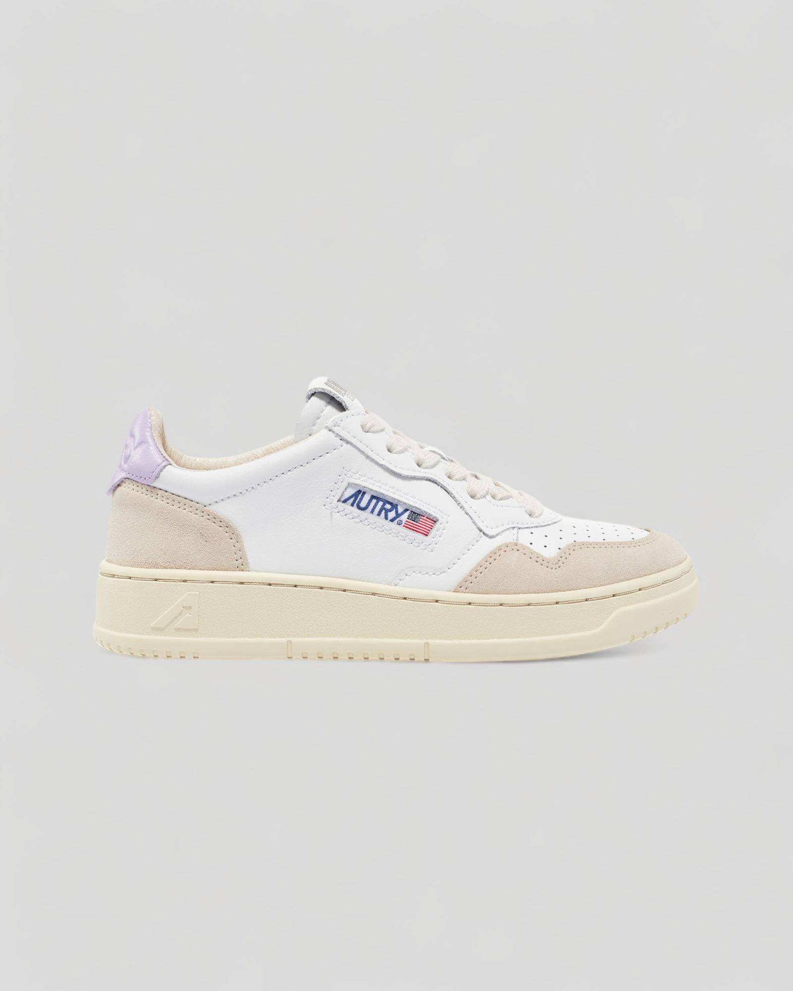 Autry || Medalist - LS68 - Leat/ Suede White/ Lilac Autry