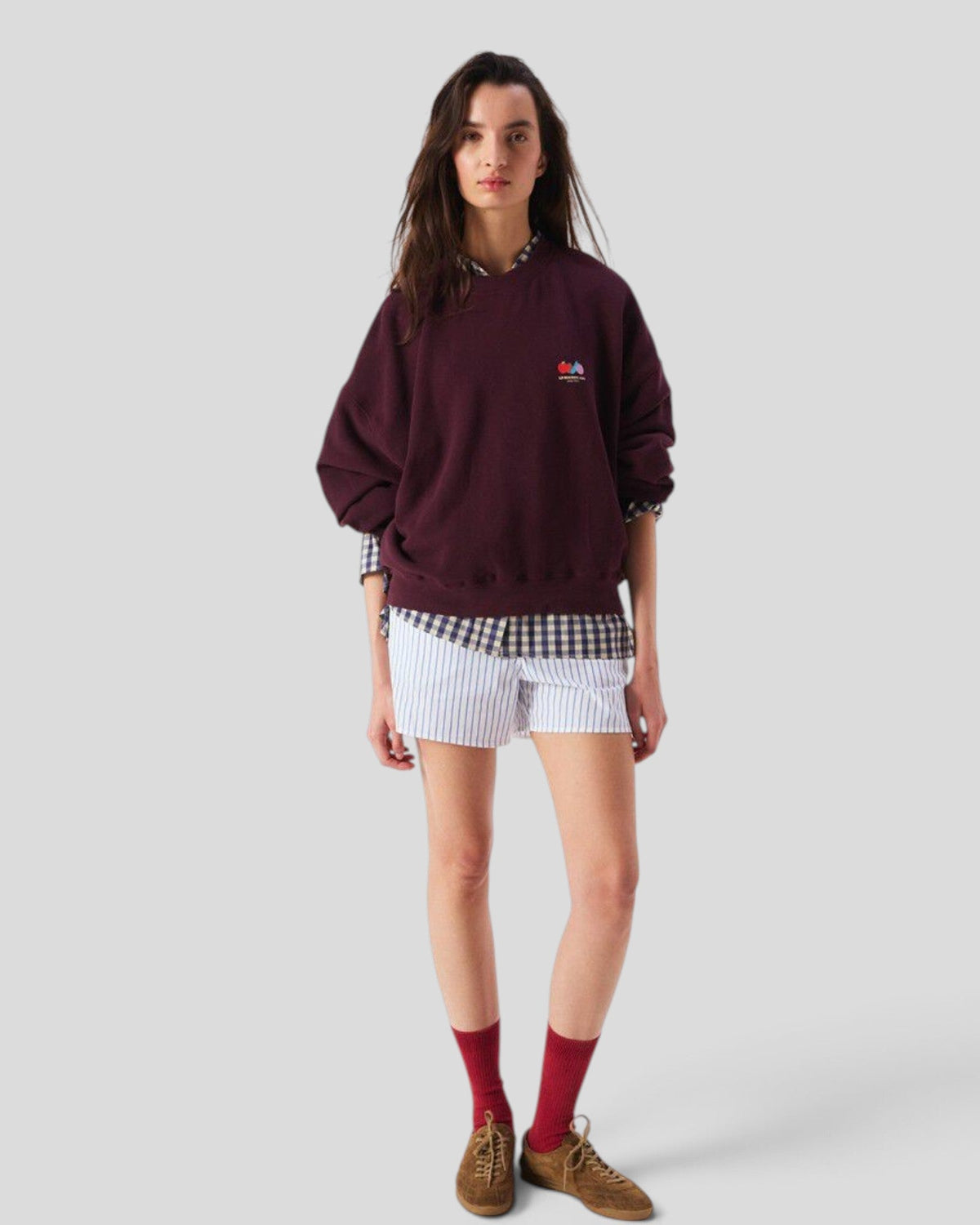 American Vintage || Atubay Sweat - Lie De Vin American Vintage