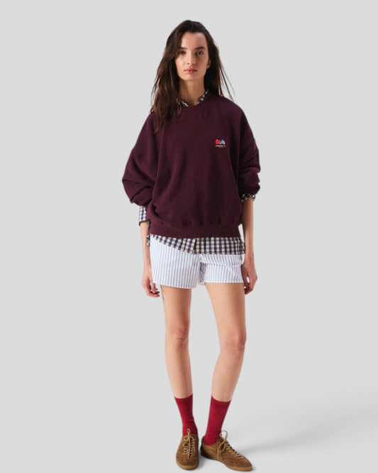 American Vintage || Atubay Sweat - Lie De Vin American Vintage