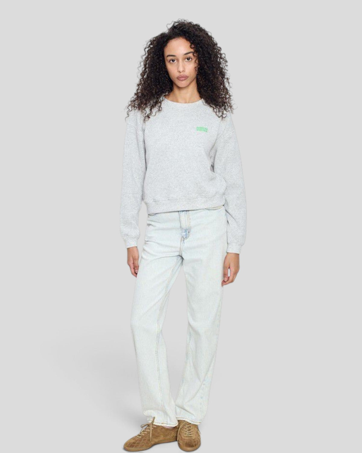 American Vintage || Evona Sweat - Gris Clair Chiné American Vintage