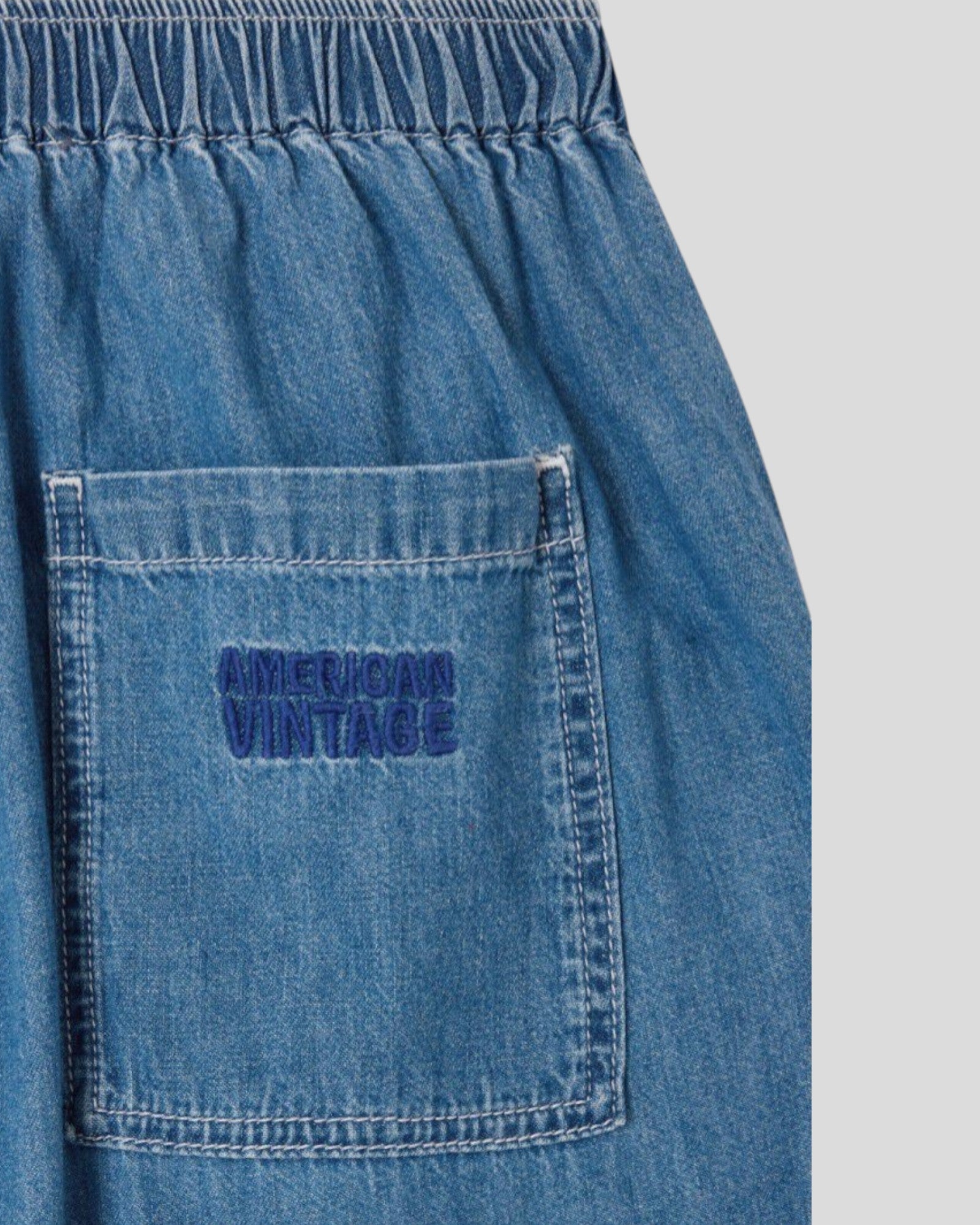 American Vintage || Izeway Pantalon - Medium Blue American Vintage