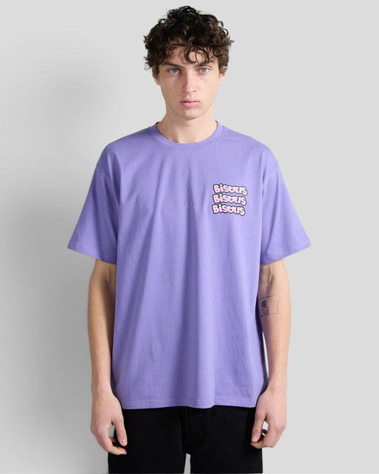 Bisous Bisous || Tony T-Shirt - Purple Bisous Skateboards