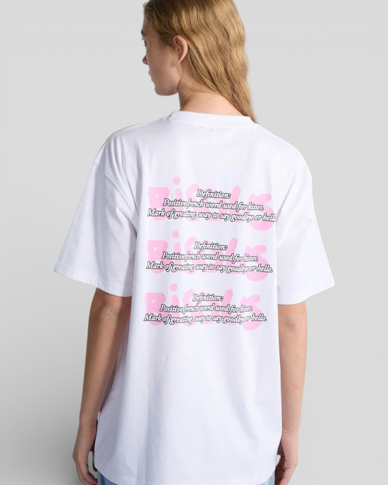 Bisous Skateboard || Body Language T-Shirt - White Bisous Skateboards