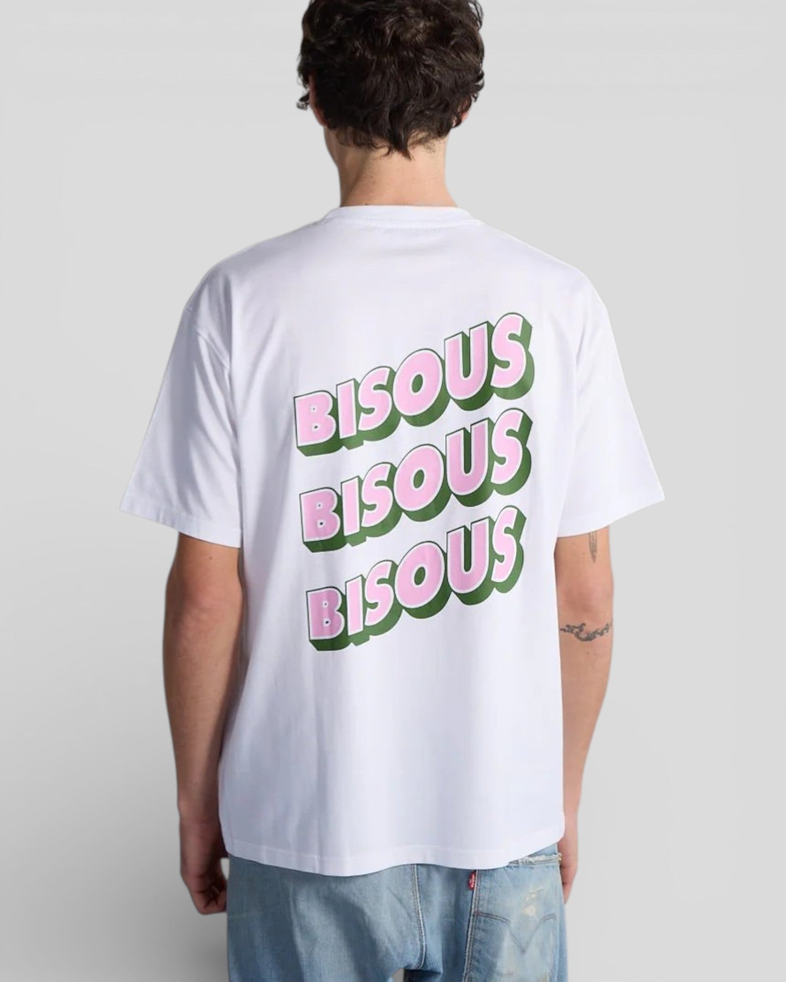 Bisous Skateboard || Sonics T-Shirt - White Bisous Skateboards