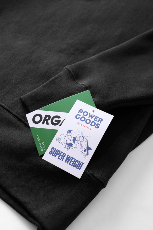 Power Goods || Super Weight Quarter Zip - Black - M' Power Goods