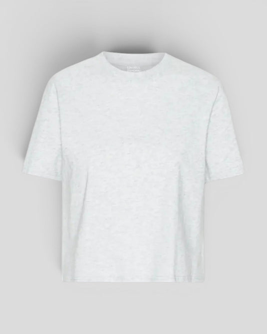 Colorful Standard || Organic Boxy Crop Tee - Snow Melange Colorful Standard