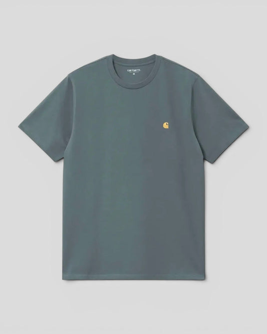 Carhartt || Chase T-shirt - Cozy Blue / Gold - M’ Carhartt