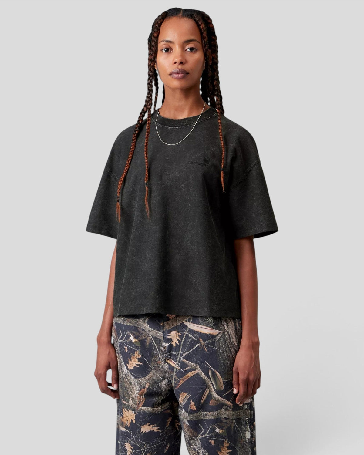 Carhartt || W' S/S Lambert T-Shirt - Black Moon Wash Carhartt