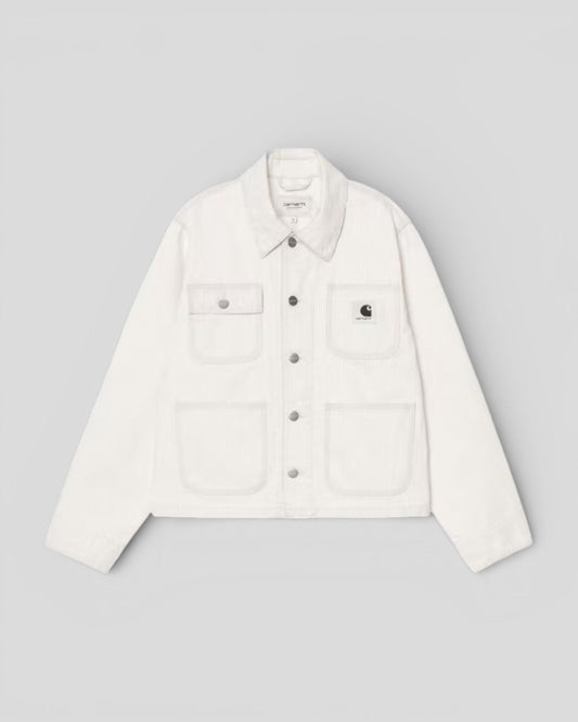 Carhartt || W' Mercer Chore Coat - Mercer Stripe, Graphite / Wax, Bleached Carhartt