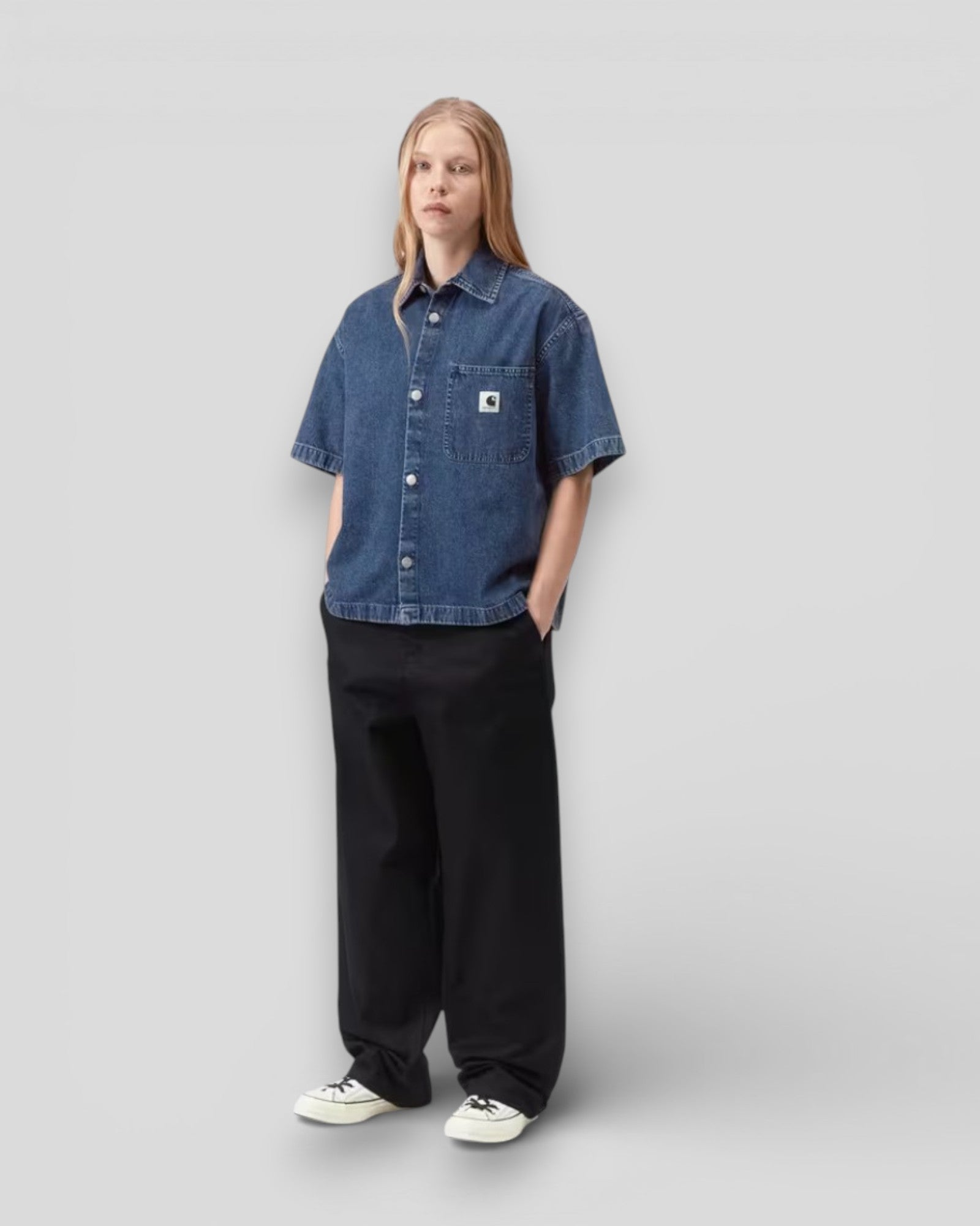 Carhartt || W' S/S Lovilia Shirt - Blue Stone Washed Carhartt