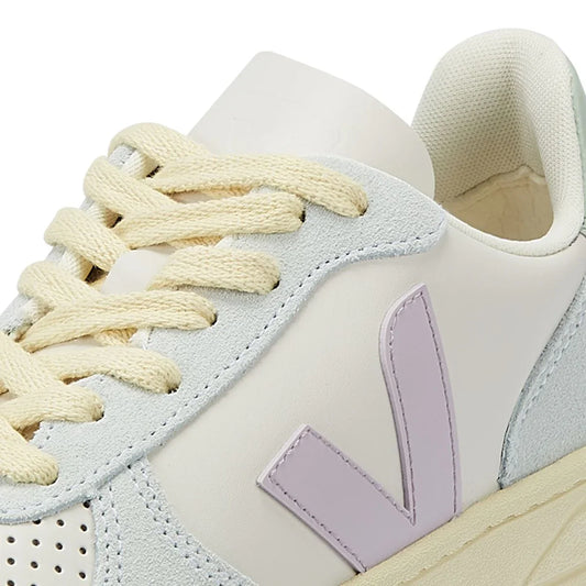 Veja || V-10 - Leather - Gravel/Parme/Menthol Veja