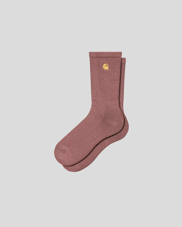Carhartt || Chase Socks - Dusty Pink/Gold