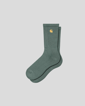 Carhartt || Chase Socks – Silver Pine/Gold