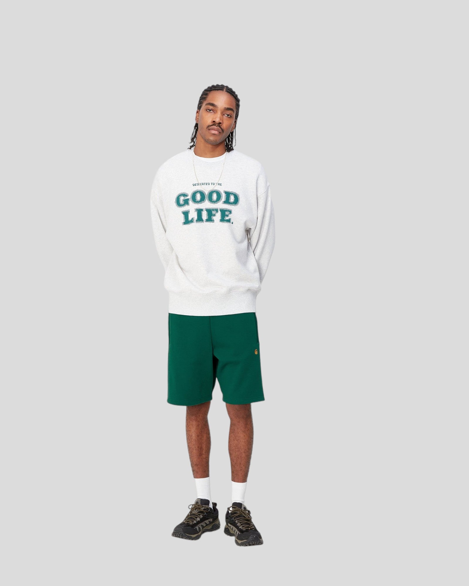 Carhartt || Chase Sweat Short - Chervil/Gold Carhartt