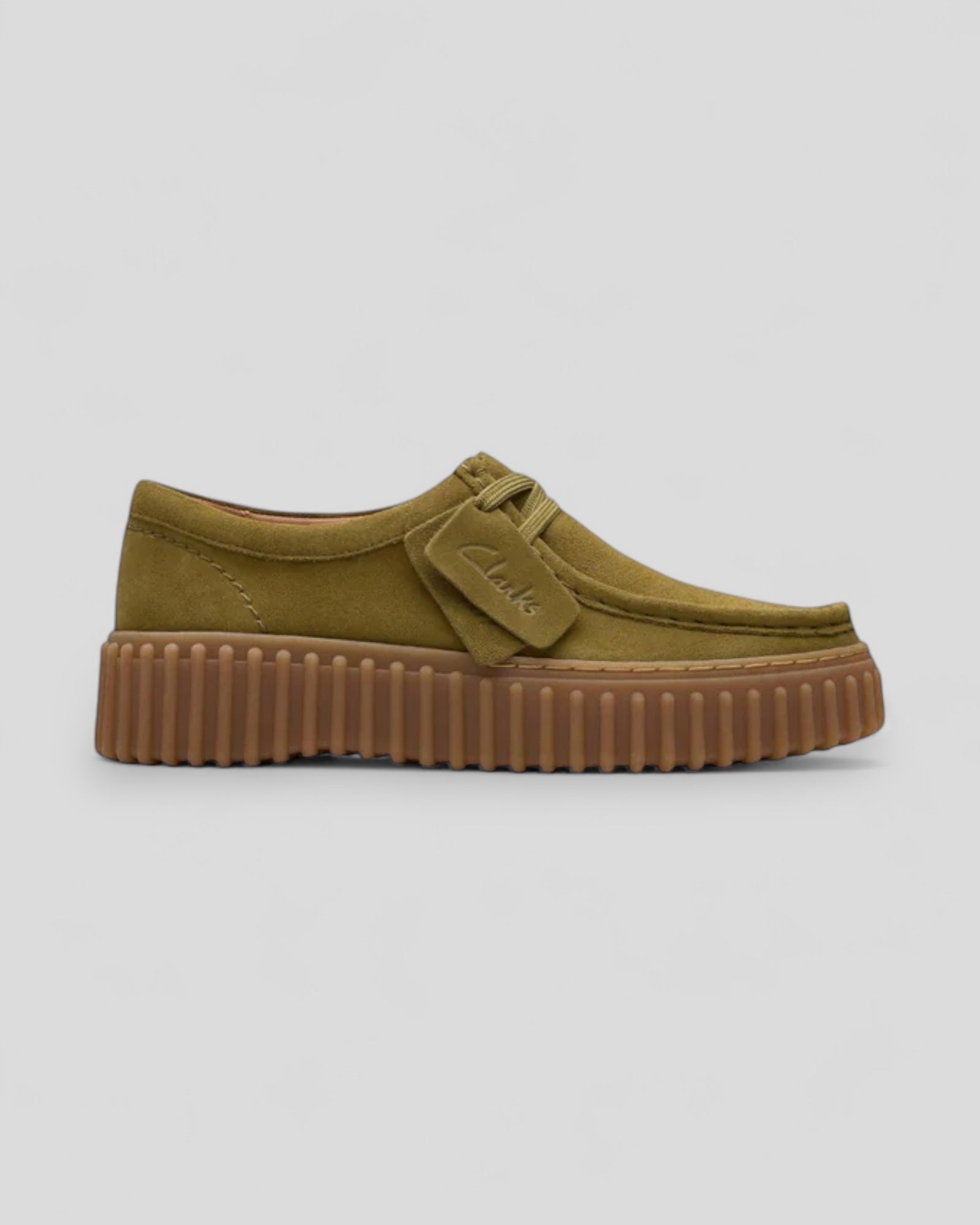 Clarks || Torhill Bee W' - Olive Suede Clarks