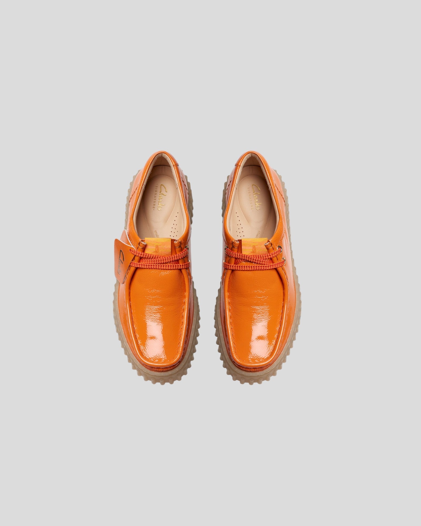 Clarks || Torhill Bee - Orange Patent Clarks