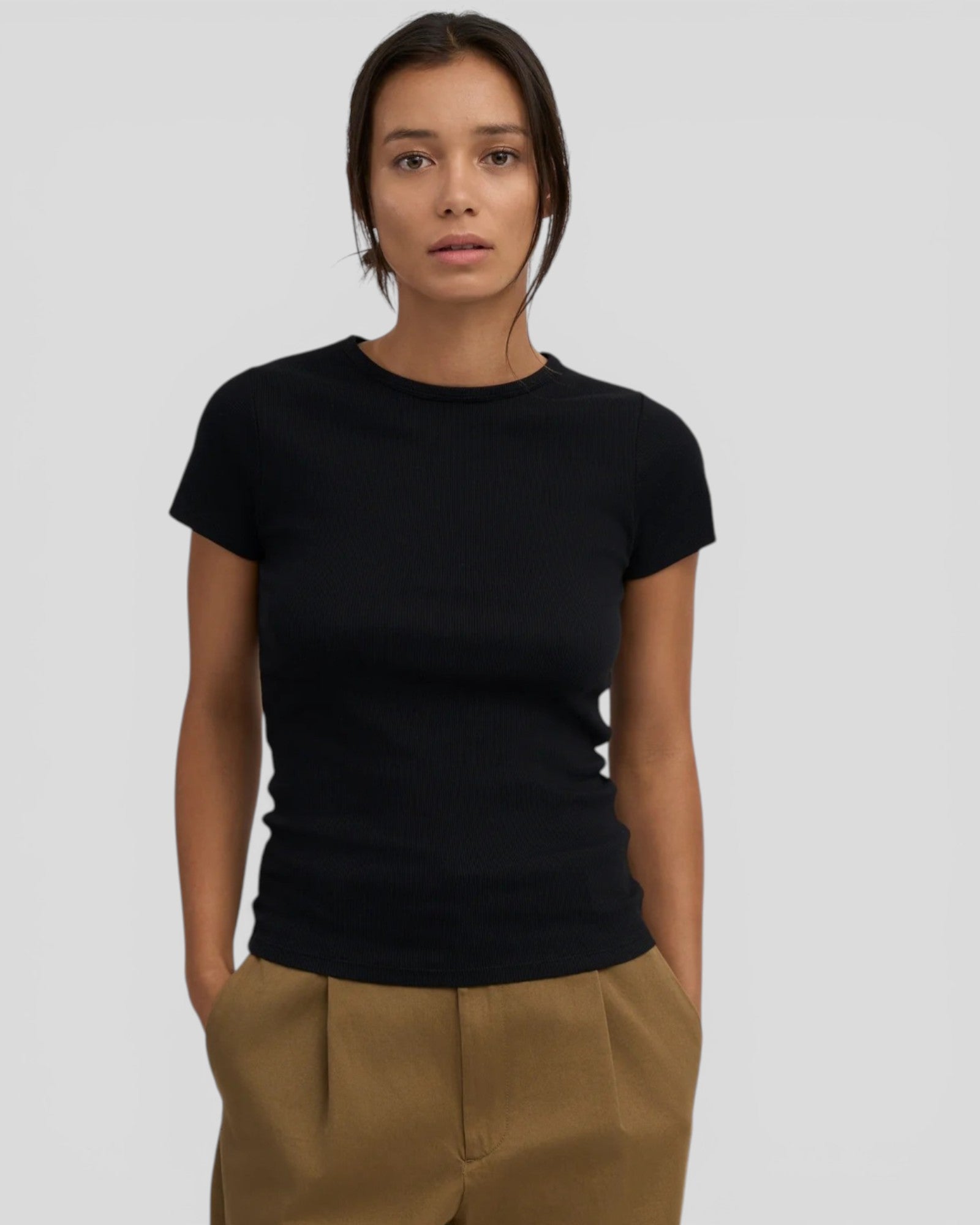 Colorful Standard || Organic Rib Tee - Black Colorful Standard
