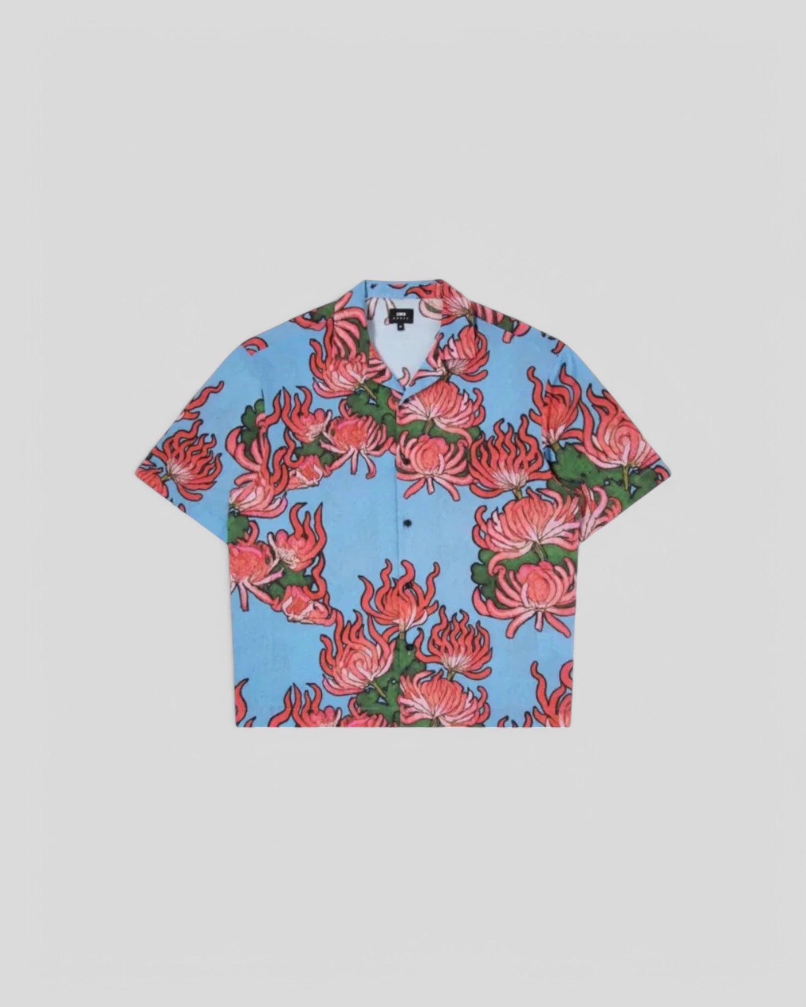 Edwin || Kiku Shirt AOP Cretonne - Blue Edwin