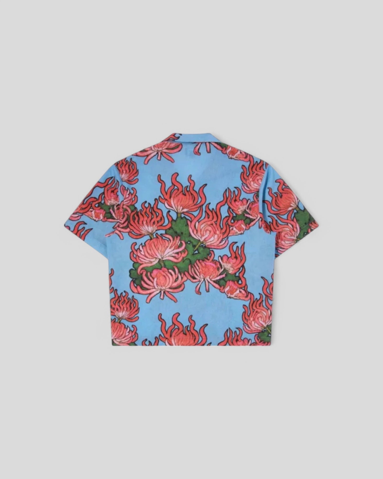 Edwin || Kiku Shirt AOP Cretonne - Blue Edwin