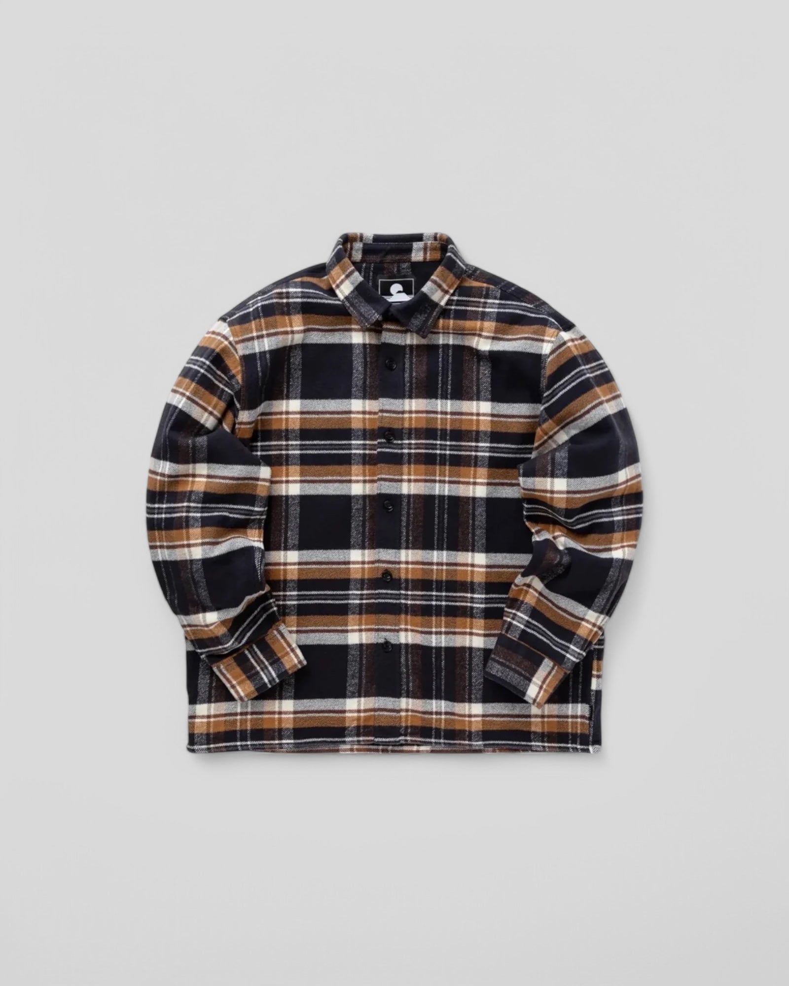 Edwin || Sebastian Shirt LS -Brown / Black Garment Edwin