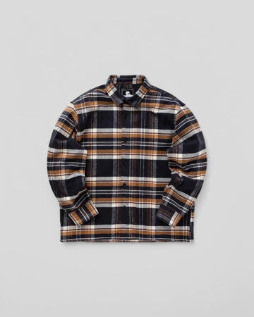 Edwin || Sebastian Shirt LS -Brown / Black Garment Edwin