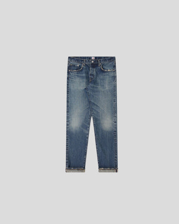 Edwin || Regular Tapered Kurabo Made In Japan  - Blue Mid Dark Used Edwin