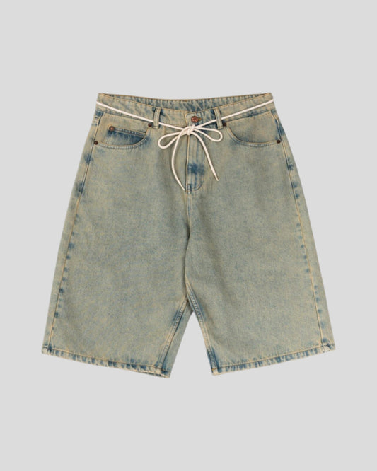 Goodies Sportives || Dirty Denim Shorts - Blue Goodies Sportive