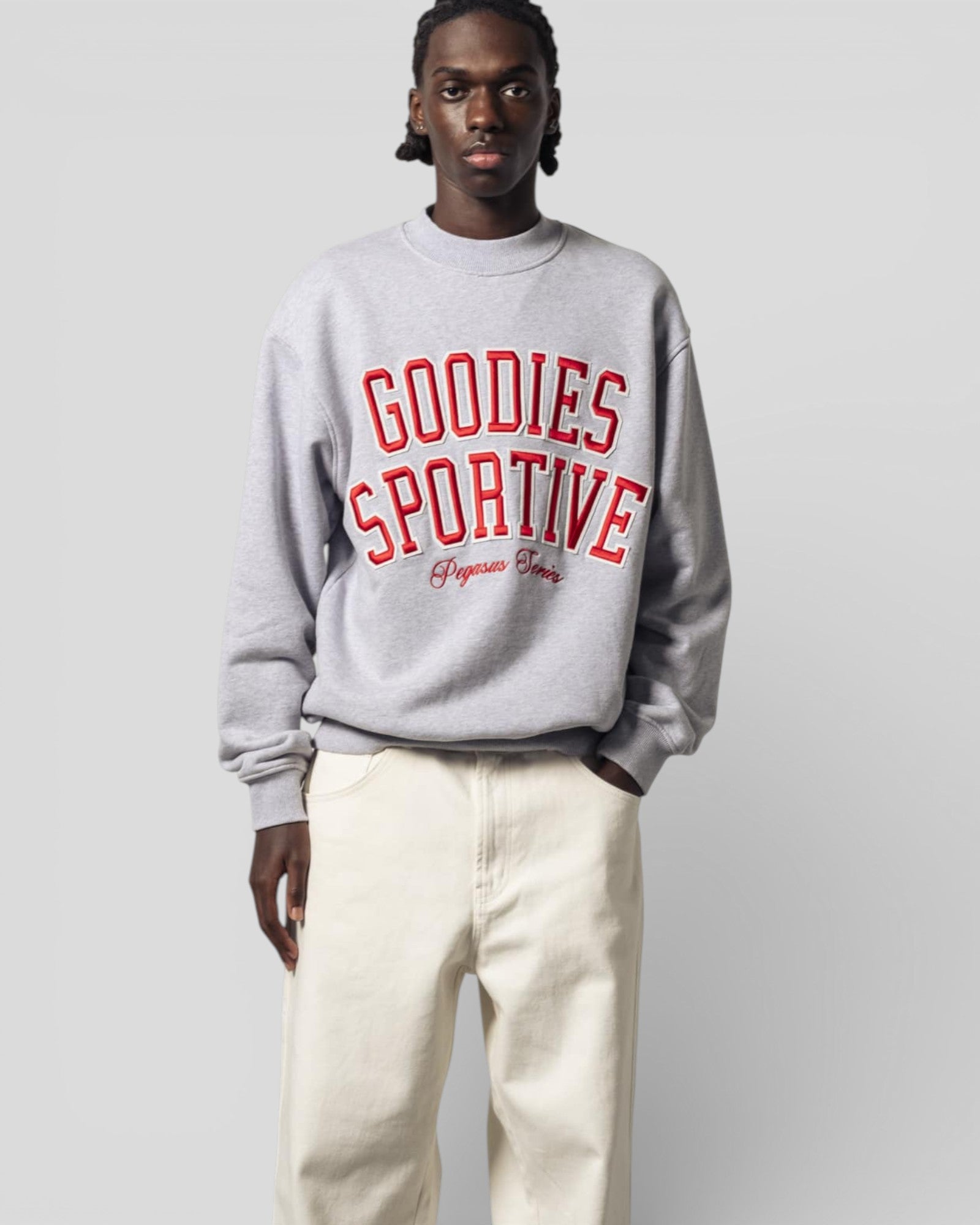 Goodies Sportive || Baseball Crewneck - Grey Goodies Sportive