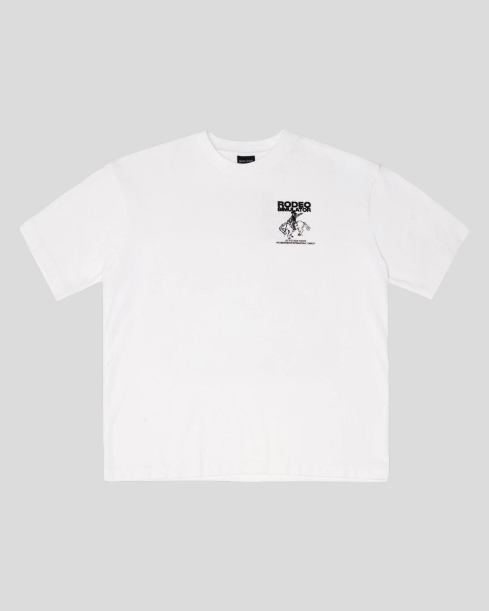 Goodies Sportive || Rodeo Simulator Tee - White Goodies Sportive