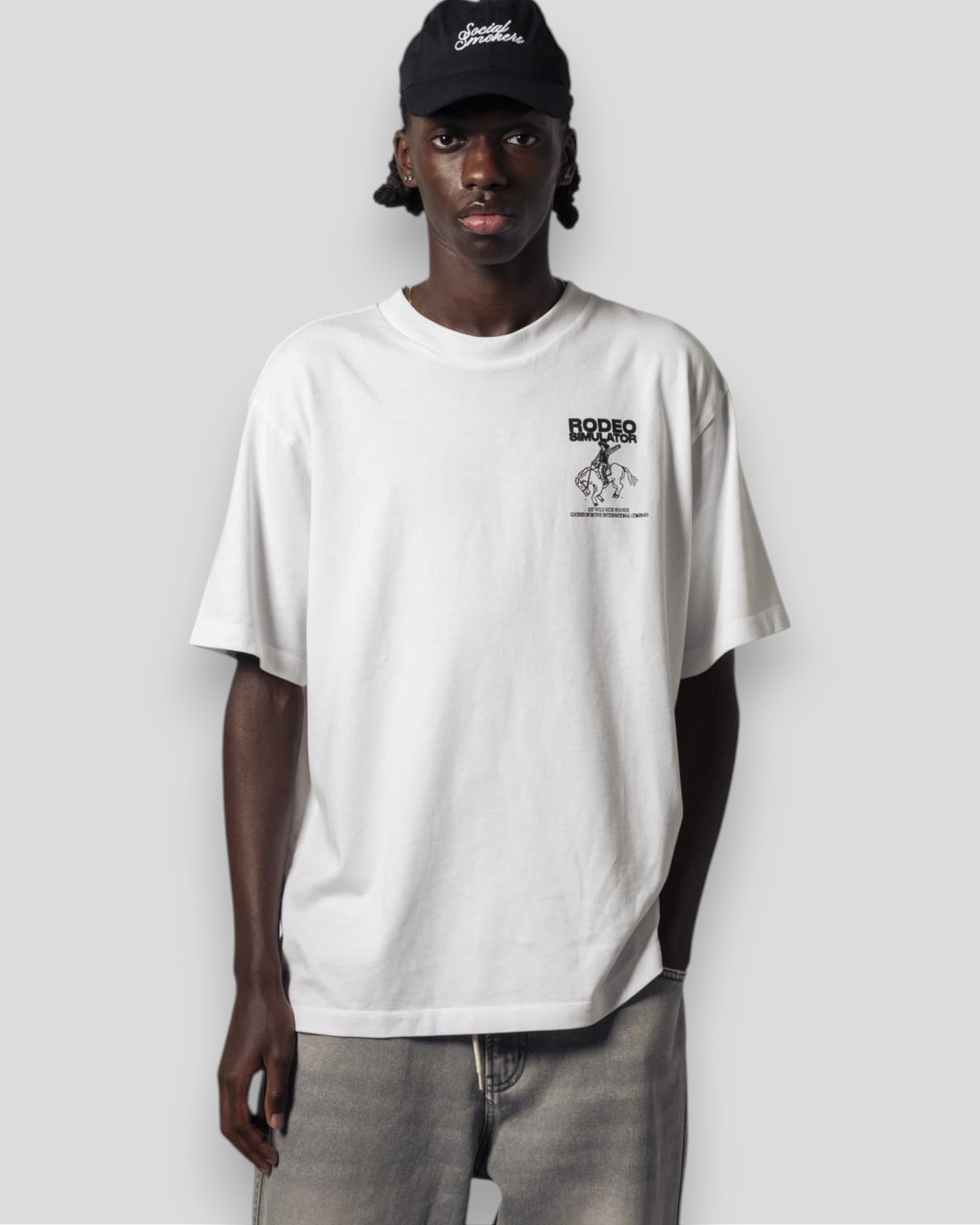 Goodies Sportive || Rodeo Simulator Tee - White Goodies Sportive