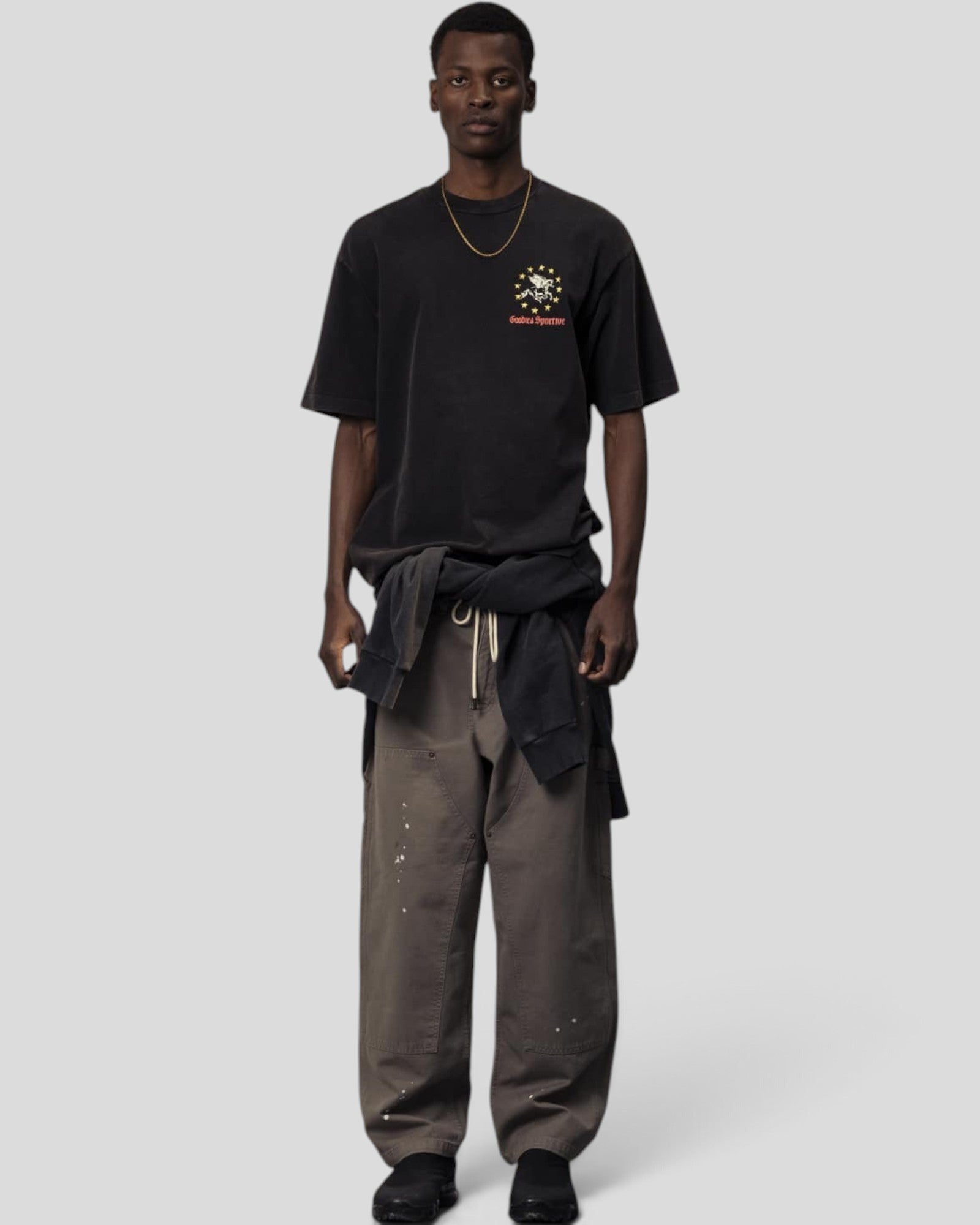 Goodies Sportive || Pegasus Union T-Shirt - Washed Black Goodies Sportive