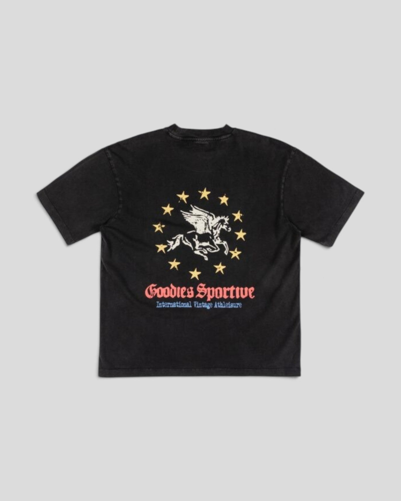 Goodies Sportive || Pegasus Union T-Shirt - Washed Black Goodies Sportive