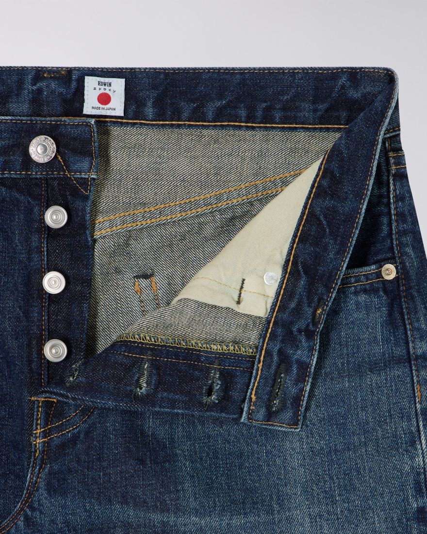 Edwin || Regular Tapered Kurabo Made In Japan  - Blue Dark Used Edwin